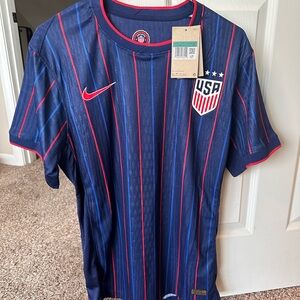 Nike USA Navy and Red Soccer Jersey